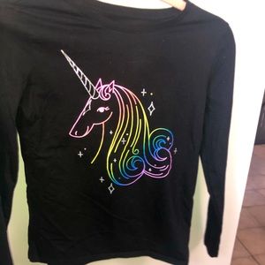 Unicorn lovers! 2 Girls Unicorn shirts Size L